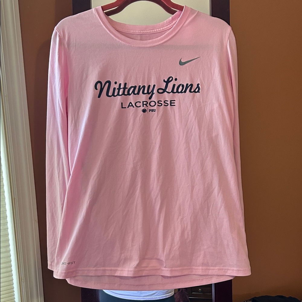 Penn State Lacrosse Nike Light Pink Dri-FIT Long Sleeve T